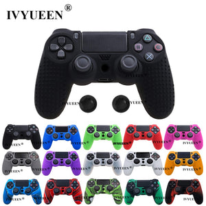 IVYUEEN 25 Colors Anti-slip Silicone Cover Skin Case for Sony PlayStation Dualshock 4 PS4 DS4 Pro Slim Controller & Stick Grip